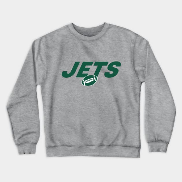 NY JETS football in green Crewneck Sweatshirt by Sleepless in NY